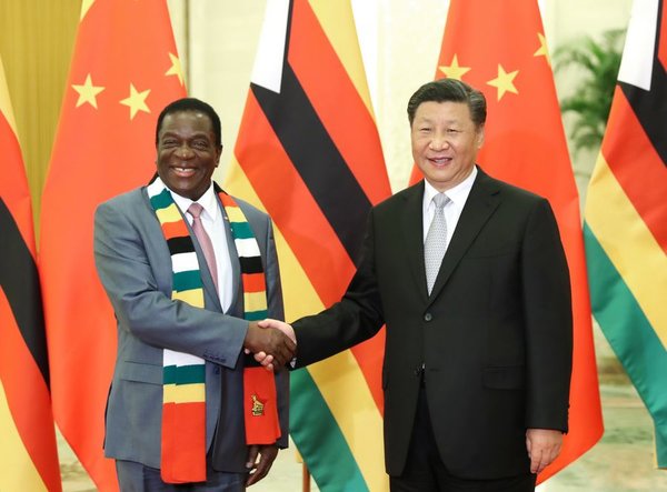 Chinese, Zimbabwean Presidents Exchange Congratulations on 4